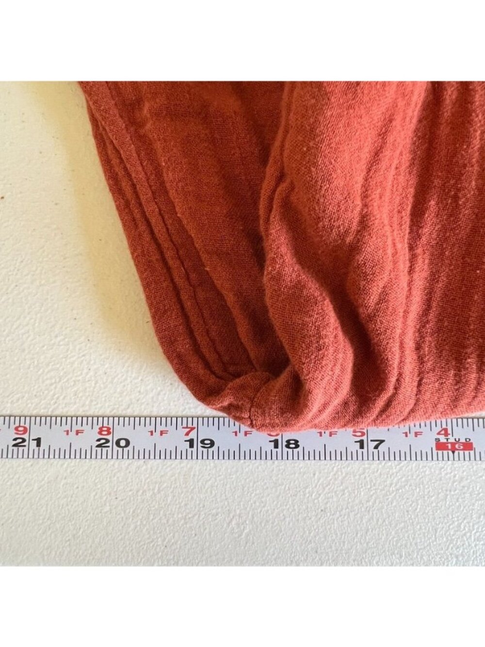 Time and Tru Women Sz L Boho Midi Dress Gauzy Cotton Terracotta Southwest Earthy - Picture 11 of 14